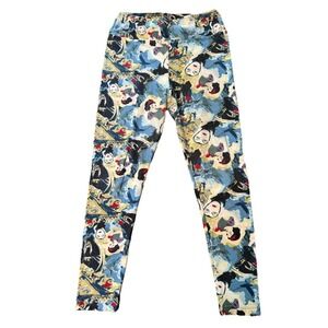 LuLaRoe Disney Snow White Evil Queen Leggings One Size OS Blue Multicolor Pants